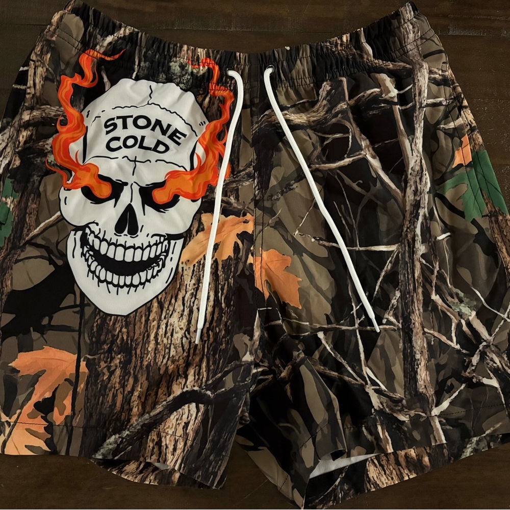 WWE Stone Cold Camouflage Athletic Shorts